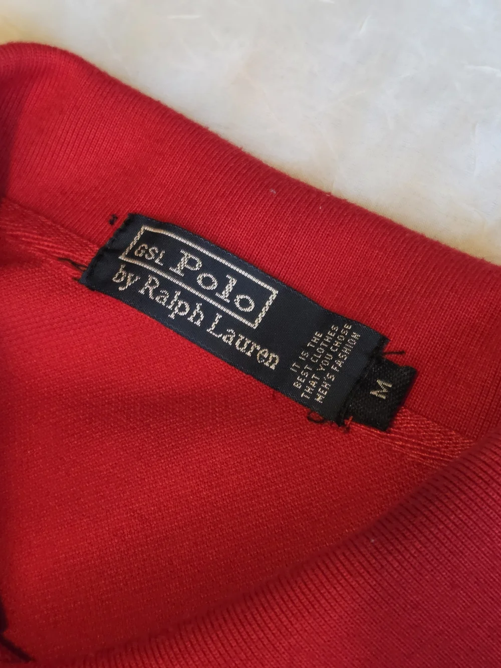 Vintage 90s Red Polo Ralph Lauren Collared Preppy Short Sleeve Polo Shirt Medium